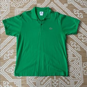 Green Lacoste polo shirt